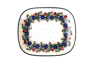 159 Bunzlau Rechthoekige schaal 1535X 159 Schotel rechthoek 22,5x19cm